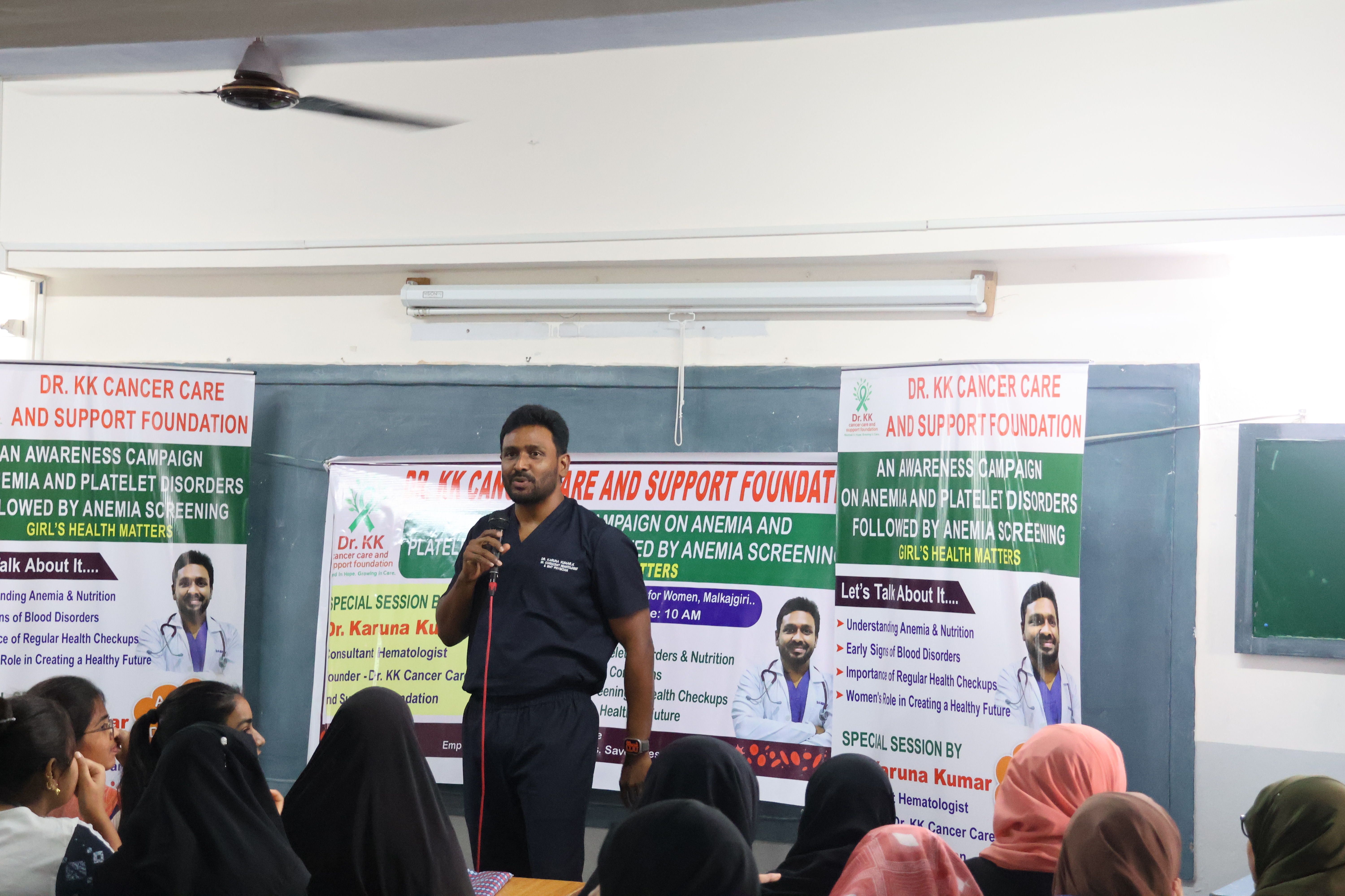 School Health Awareness Drive - Speaker and banners